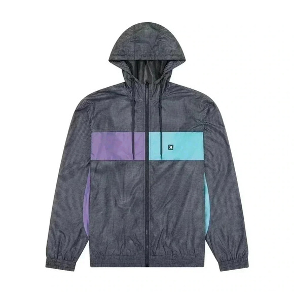 ❤️2/$50❤️Men's Hurley 90s Jack Windbreaker Jacket Blue - Picture 4 of 9